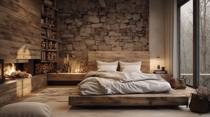 Modern Bedroom Interior Design | Rustic Style