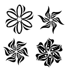 set of elements Pattern like tattoo