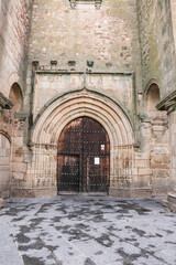 Architectural details of the beautiful church of Santiago el Mayor in Caceres