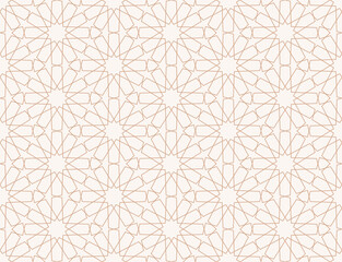 Abstract arabic geometric pattern with crossing thin lines. Ornate oriental moroccan background - obrazy, fototapety, plakaty