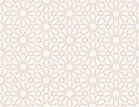 Abstract arabic geometric pattern with crossing thin lines. Ornate oriental moroccan background
