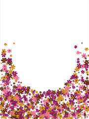 Fashionable frame of flowers. Spring background design, colorful bright flowers, decorative beautiful garden. Place for text. Design for postcard, invitation, web. Vector illustration