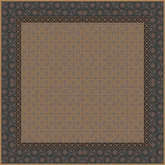 Geometric ethnic oriental ikat pattern traditional Design for background ,carpet,wallpaper,clothing,wrapping,Batik,fabric,Vector illustration.embroidery style.