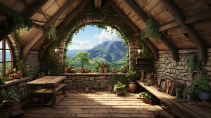 wooden roof and wall  charming vigne uhd wallpaper