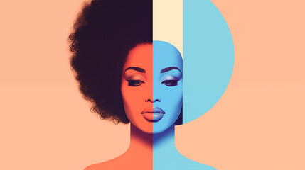 Poesia Visual: Retratando a Majestade no Dia da Consciência Negra, IA Generativa - obrazy, fototapety, plakaty