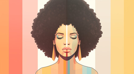 Majestade Cultural: Homenagem à Mulher Afro na Celebração da Consciência Negra, IA Generativa - obrazy, fototapety, plakaty