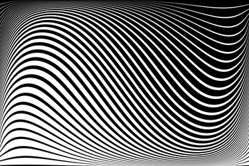 Wavy Lines Textured Background with 3D Illusion and Twisting Movement Effect.