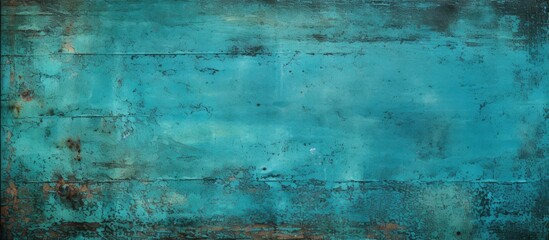 The abstract pattern on the old metal industry plate adds a touch of grunge to the green and blue...