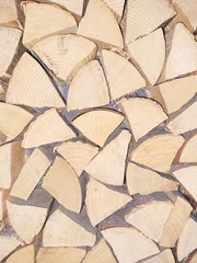 Foto op Plexiglas Wooden texture backgorund or wallpaper firewood © Alina