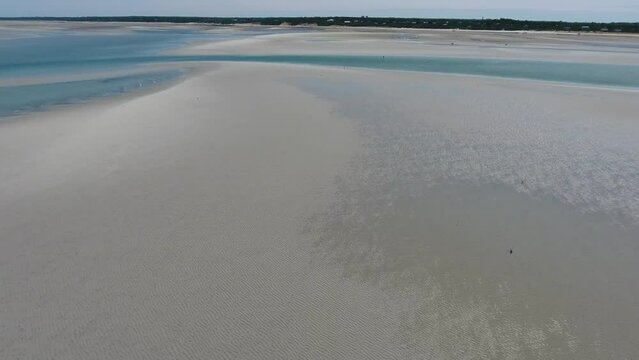 Cape Cod Bay Aerial at Low Tide at Brewster, Massachusetts