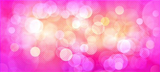 Pink widescreen bokeh background for seasonal, holidays, event and celebrations with copy space for text or your images