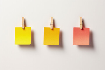 New Years resolution sticky notes isolated on a gradient background 