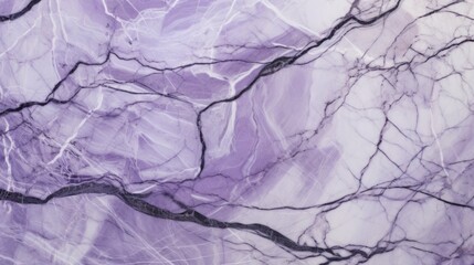 Lavender Marble with Black Veins Horizontal Background. Abstract stone texture backdrop. Bright natural material Surface. AI Generated Photorealistic Illustration.