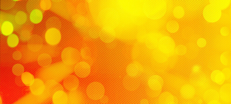 Yellow widescreen bokeh background for seasonal, holidays, event and celebrations with copy space for text or your images