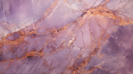 Naklejka premium Lavender Marble with Copper Patina Horizontal Background. Abstract stone texture backdrop. Bright natural material Surface. AI Generated Photorealistic Illustration.