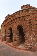 historic Shyam Rai temple also known as Pancha Ratna Temple in Bishnupur established in 1643 AD is...