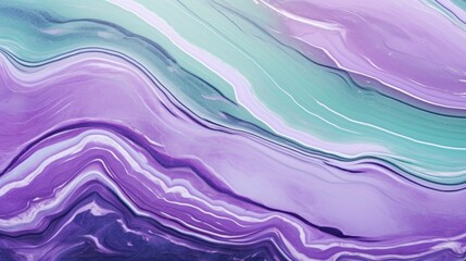Lavender Marble with Green Glass Horizontal Background. Abstract stone texture backdrop. Bright natural material Surface. AI Generated Photorealistic Illustration.