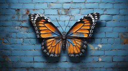 Beautiful Butterflies On Wall