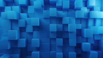 Blue Cubes Wall Background