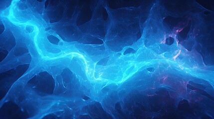 Fototapeta premium Bright Blue Energy Fractal Flow