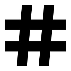 Fototapeta premium Hashtag Line Icon Vector Illustration 