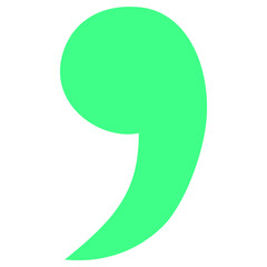 Comma Flat Icon Vector Illustration 