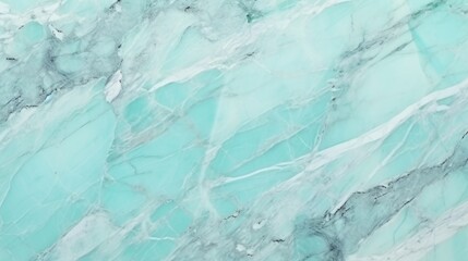 Mint Marble with Aquamarine Horizontal Background. Abstract stone texture backdrop. Bright natural material Surface. AI Generated Photorealistic Illustration.