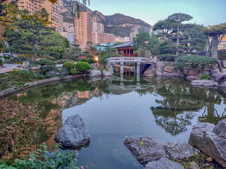 Paysage de jardin japonais à Monaco
