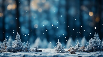 Fototapeta na wymiar Winter christmas landscape with snow.