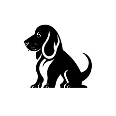 Basset Hound Vector Logo Art