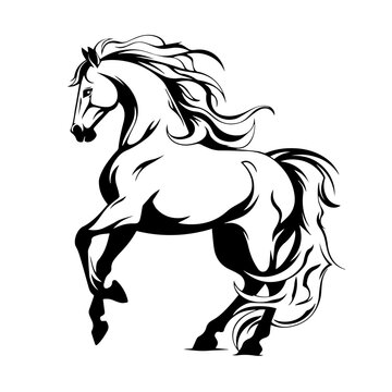 battle horse Vector Logo Art