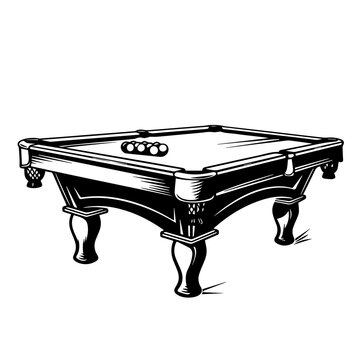 Billiard Table Vector Logo Art