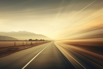 Blured road landscape