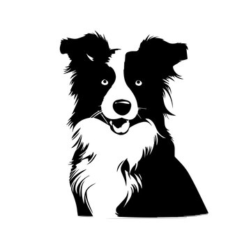 Border Collie Vector Logo Art