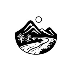 Fototapeta premium landscaping company Vector Logo Art