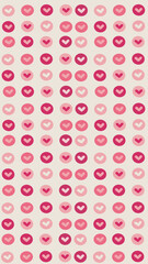 Fondo vertical de textura de corazones color rosado bonito fondo para san Valentin