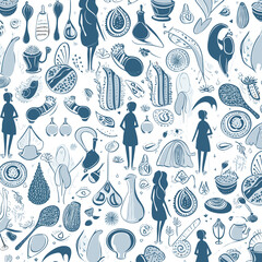 Hand drawn simple elements set. Sketch underlines, icons, emphasis, Hand drawn like kids Mother life pattern design for print including different elements of love and baby flower and kids