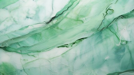 Mint Marble with Green Glass Horizontal Background. Abstract stone texture backdrop. Bright natural material Surface. AI Generated Photorealistic Illustration.