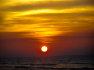 sunset over the ocean