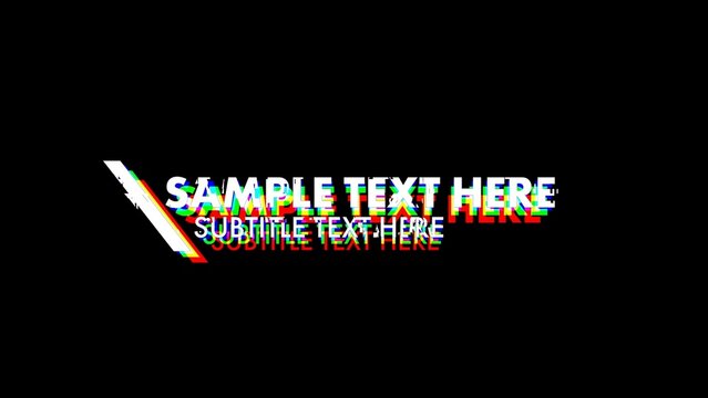 Glichy RGB Echo Lower Thirds Animation