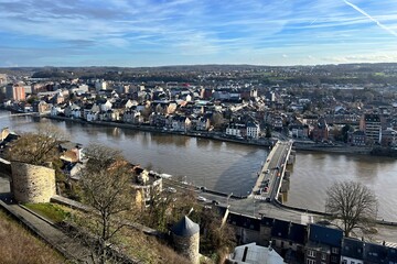Fototapeta na wymiar view of the city of Namur and the river Meuse