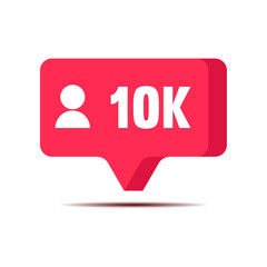 Thank you 10k followers celebration social media notification