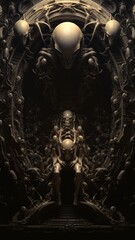 Scary image of morph lair by giga Haunted Ai generated illustration