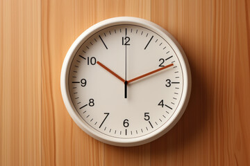 A wall clock with a blank face, ideal for personalized timepiece designs or advertisements. Generative Ai.