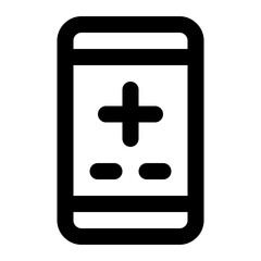 Fototapeta premium Medical app icon with outline style.