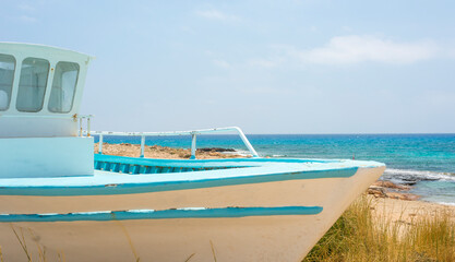 Cyprus landscape in ayia napa for banner background