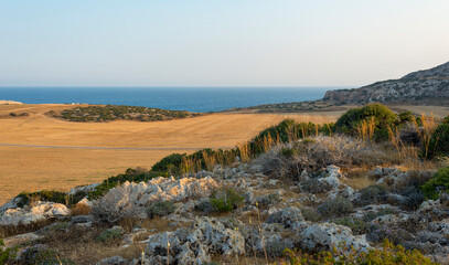 landscape of Cyprus in Ayia Napa. panorama of Cavo Greco