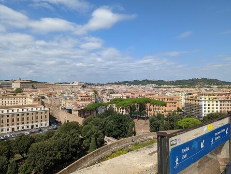 Picture taken from the Saint Peters basilica taken from far in Rome.
