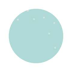 Abstract background in figure circle winter theme. Small snowflakes on a light blue background. Banner, poster design, for social networks. Vector flat illustration.