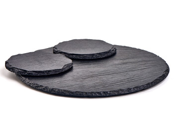 Round stone stand isolated on a white background. High resolution image.